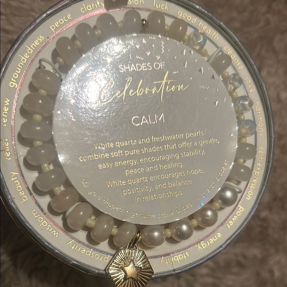 Calm ~~Pearls and White Quartz.  Think MOTHERS-DAY or Easter!